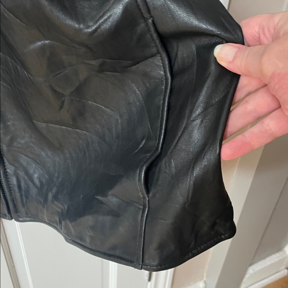 Merona classic black leather jacket men’s size XXL - Picture 9 of 17